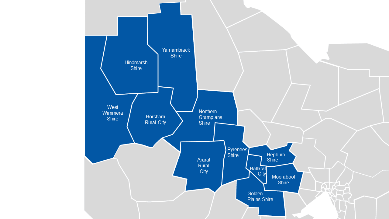 Map of the GICS region